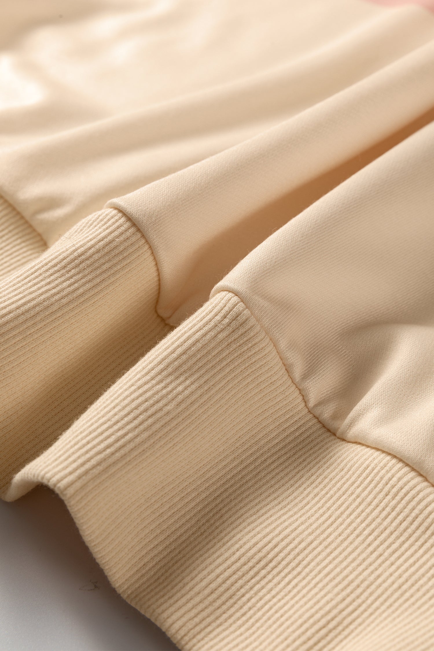 Beige Stripe Puff Sleeve Casual Pullover Sweatshirt-Tops/Sweatshirts & Hoodies-[Adult]-[Female]-2022 Online Blue Zone Planet