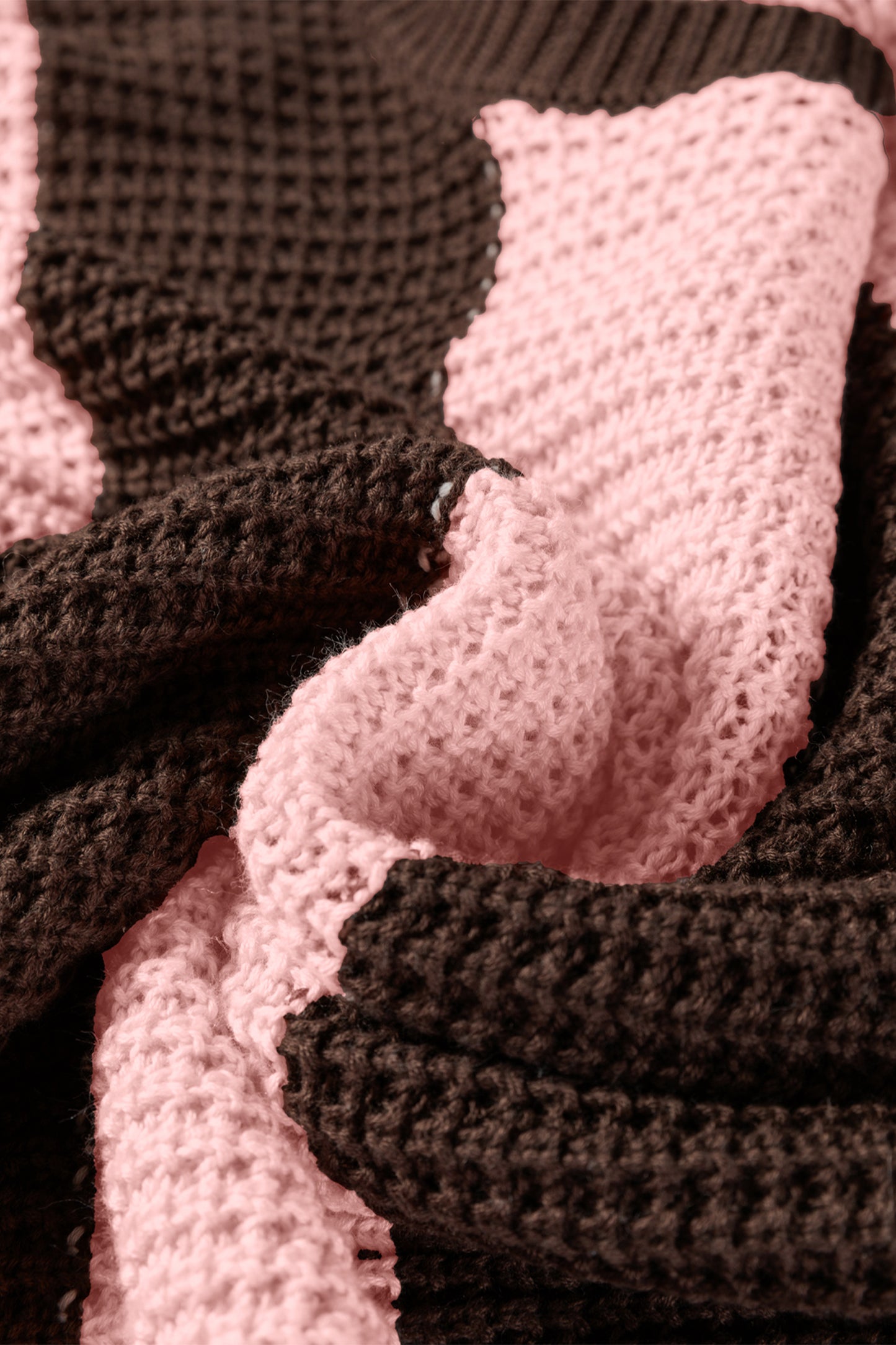 Myosotis Striped Color Block Thermal Textured Knit Drop Shoulder Sweater-TOPS / DRESSES-[Adult]-[Female]-2022 Online Blue Zone Planet