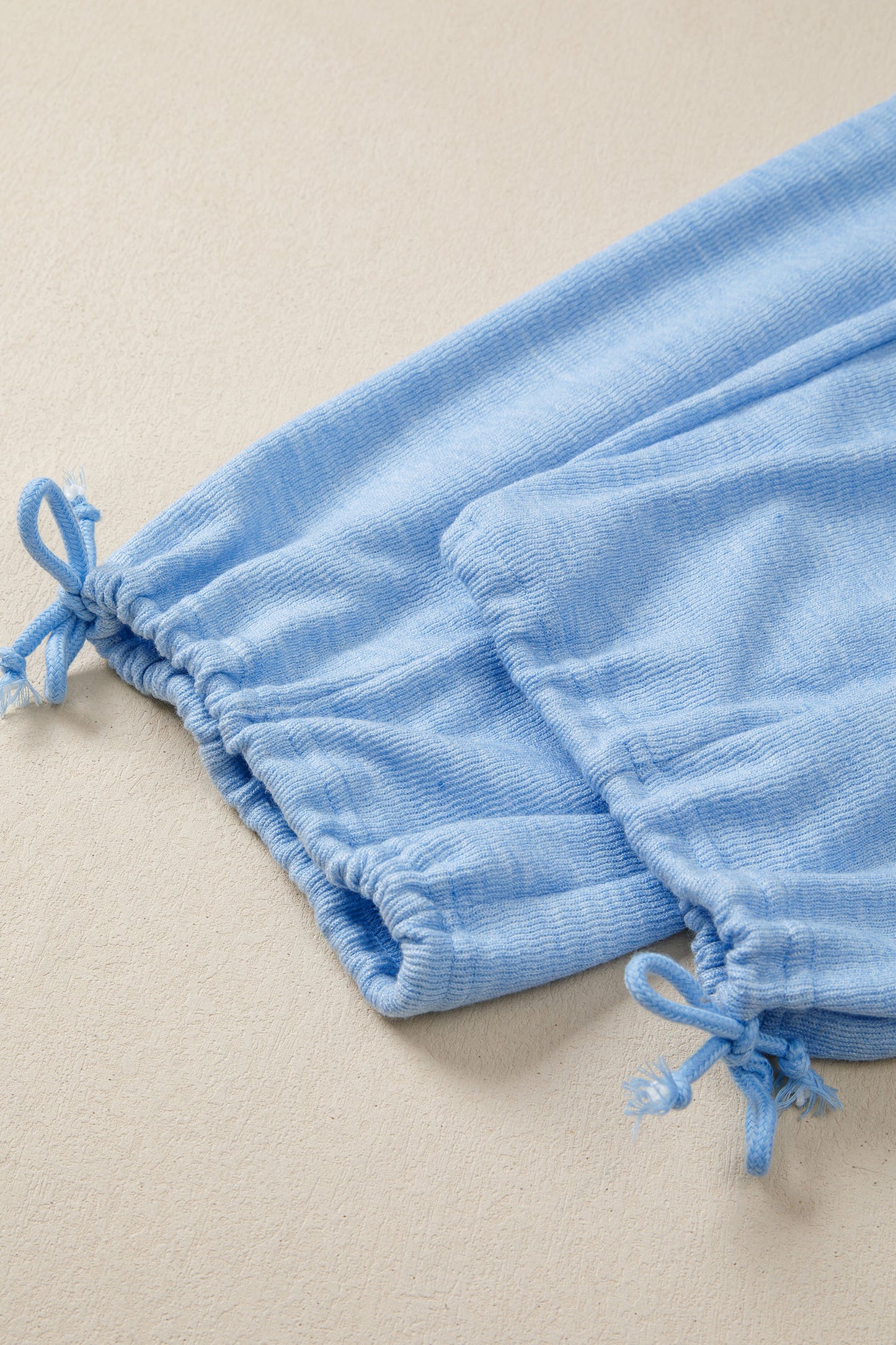 Beau Blue Cap Sleeve Matching Top and Jogger Pants Set-Two Piece Sets/Pant Sets-[Adult]-[Female]-2022 Online Blue Zone Planet