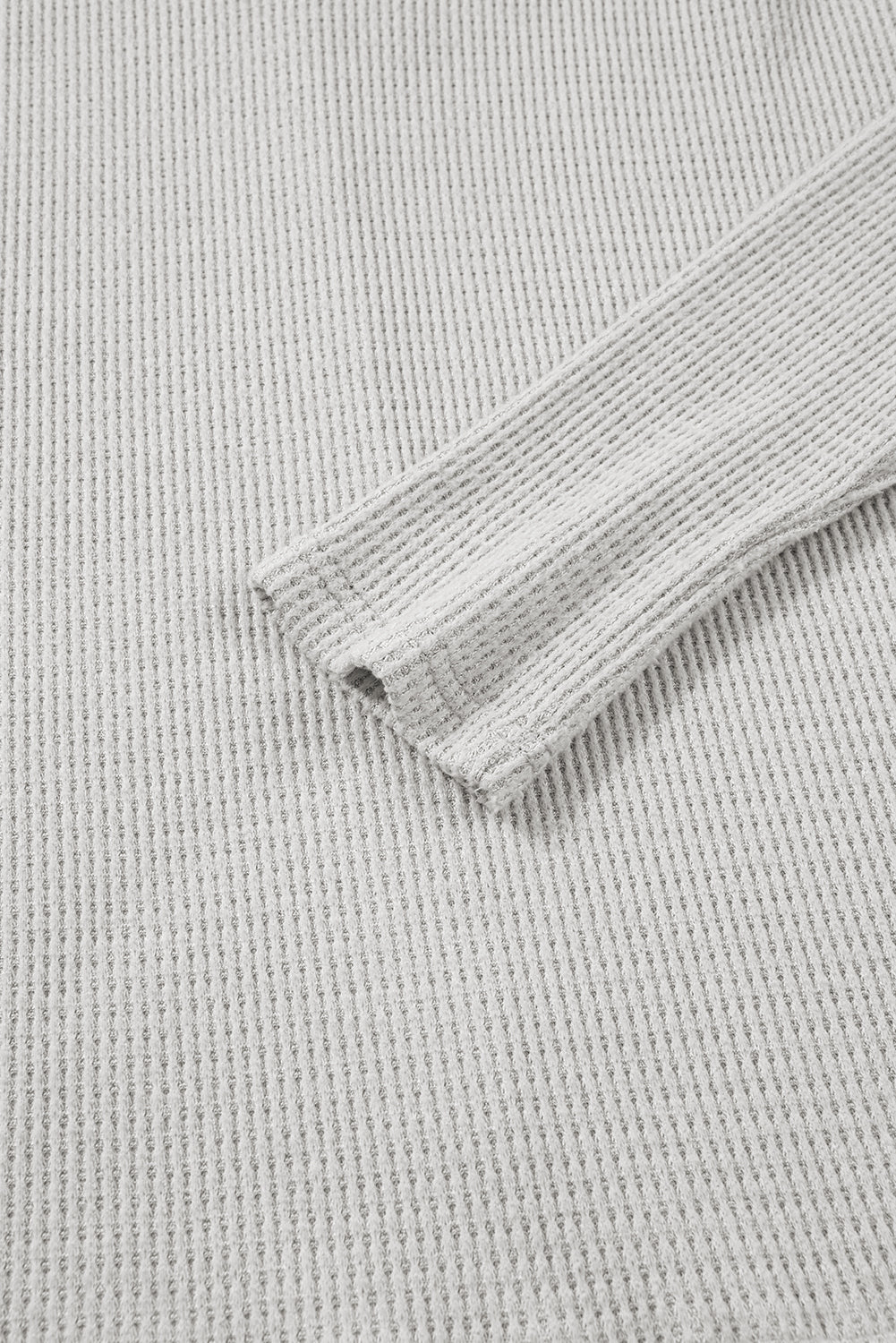 Light Grey Textured Knit Drawstring Cowl Neck Oversize Top With Side Slits-Tops/Long Sleeve Tops-[Adult]-[Female]-2022 Online Blue Zone Planet