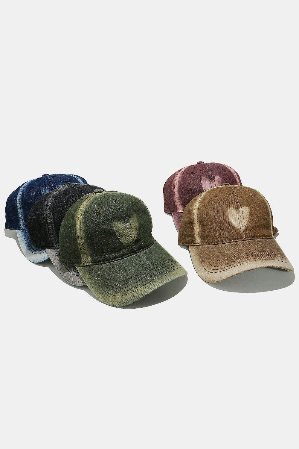 Blue Zone Planet | Heart Cotton Baseball Cap-HATS-[Adult]-[Female]-2022 Online Blue Zone Planet