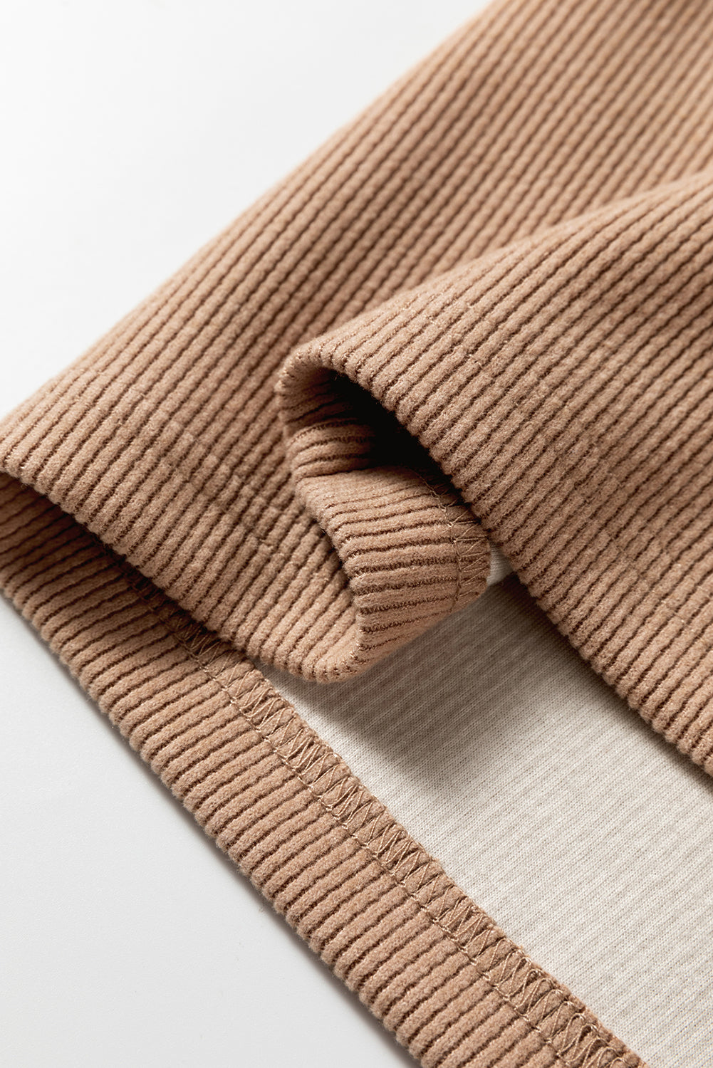 Casual Lace Drawstring Pullover Hoodie and High Waist Pants Corduroy Suit-Tops / Dresses-[Adult]-[Female]-2022 Online Blue Zone Planet