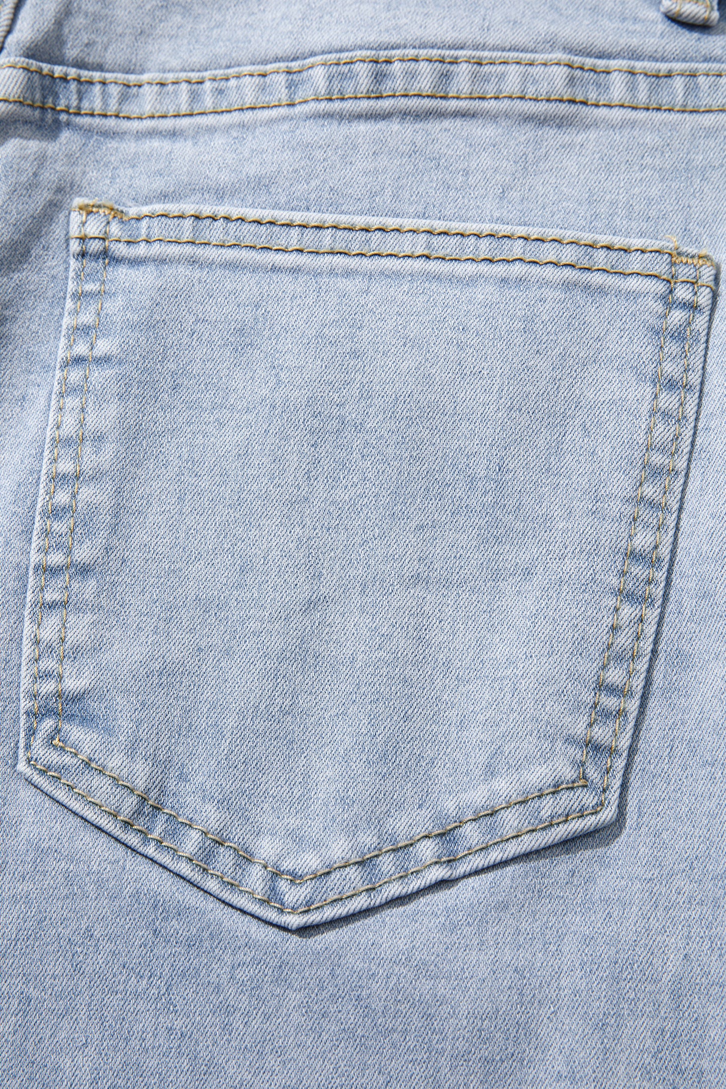 Beau Blue Lace Trim Casual Full-Length Regular Fit Jeans-Bottoms/Jeans-[Adult]-[Female]-2022 Online Blue Zone Planet