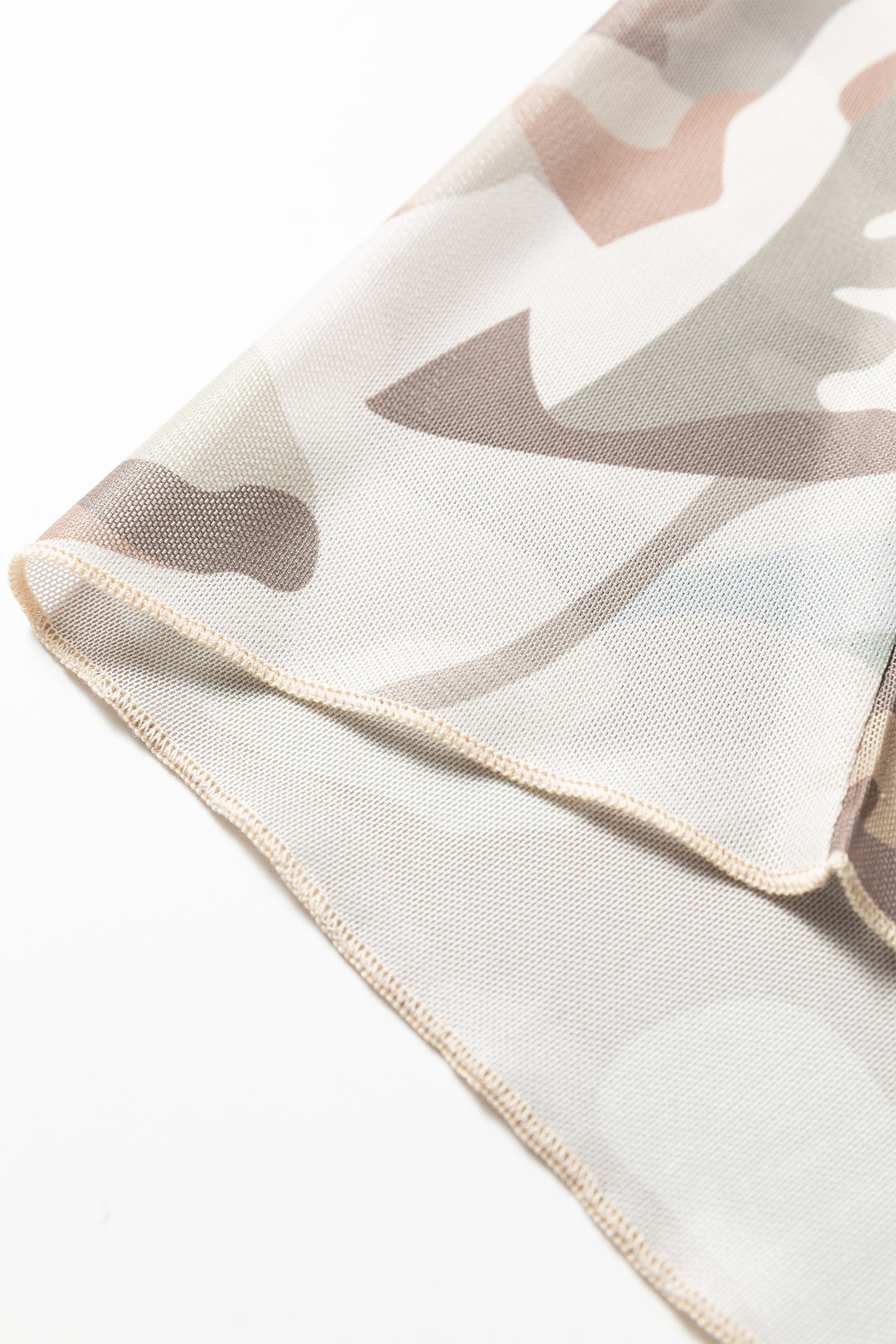 Green Plus Size Western Camo Print Mesh Long Sleeve Top-Plus Size/Plus Size Tops/Plus Size Long Sleeve Tops-[Adult]-[Female]-2022 Online Blue Zone Planet