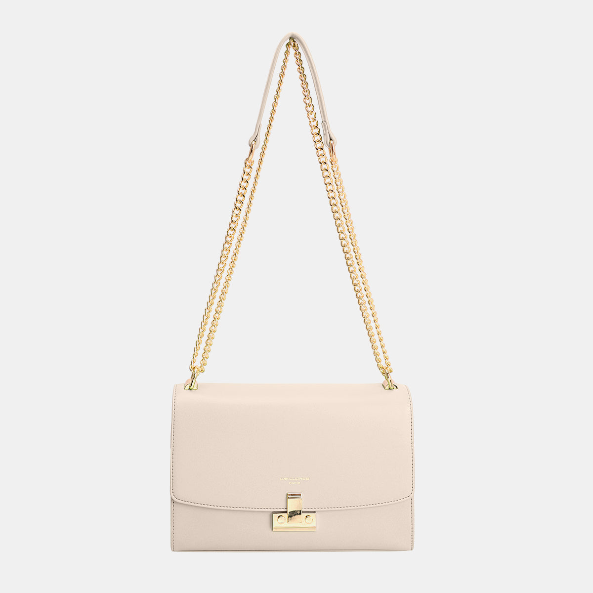 David Jones Chain-Handle Crossbody Bag-HANDBAGS-[Adult]-[Female]-Creamy White-One Size-2022 Online Blue Zone Planet