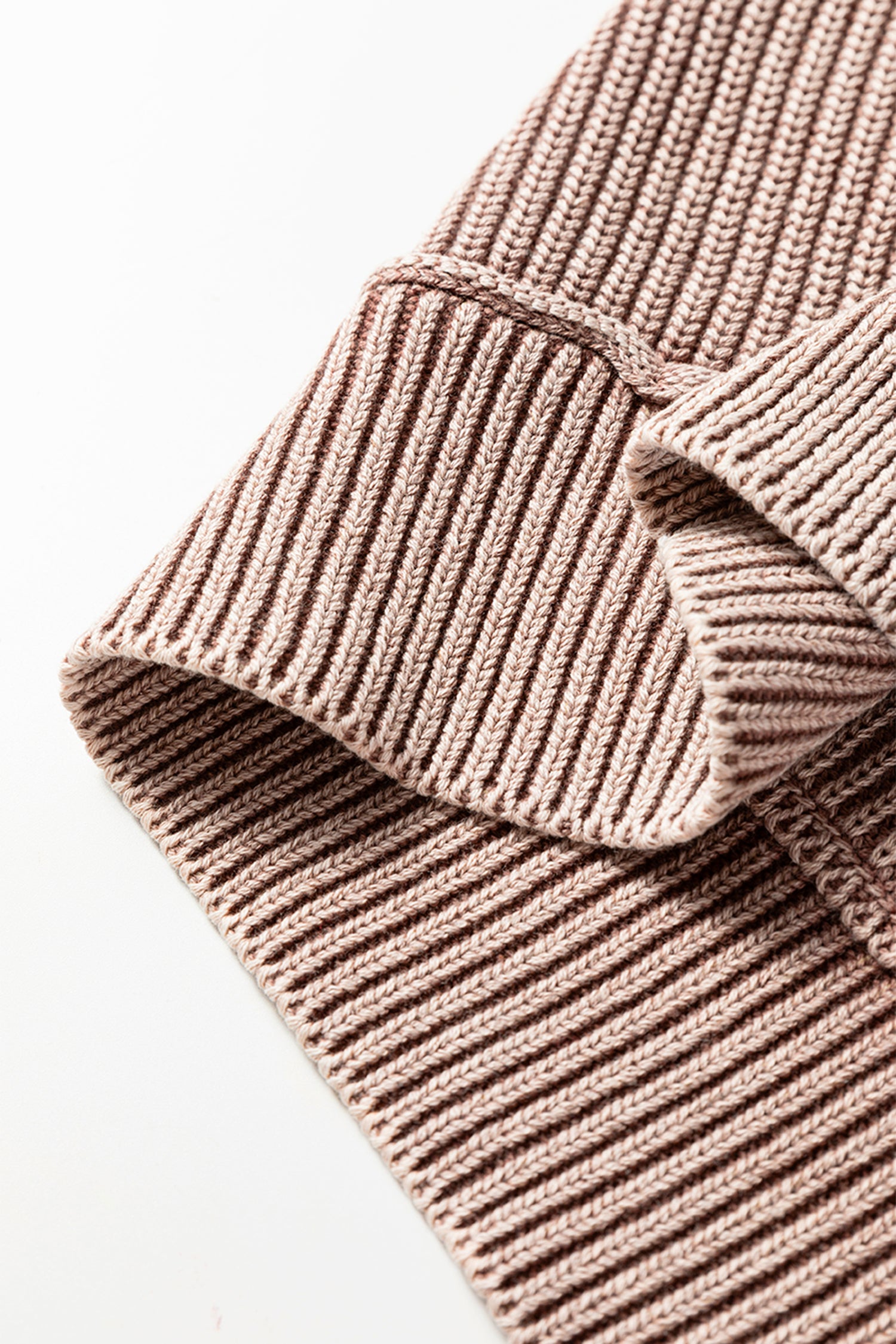 Chestnut Mineral Wash Exposed Seam Patchwork Knit Open Sweater Cardigan-TOPS / DRESSES-[Adult]-[Female]-2022 Online Blue Zone Planet