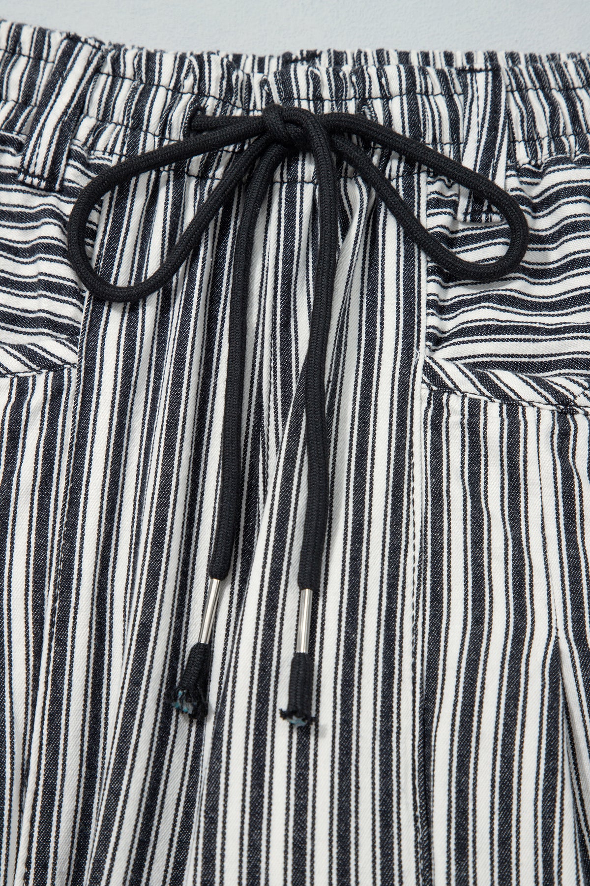 Blue Stripe Drawstring Casual Loose Pants-Bottoms/Pants & Culotte-[Adult]-[Female]-2022 Online Blue Zone Planet