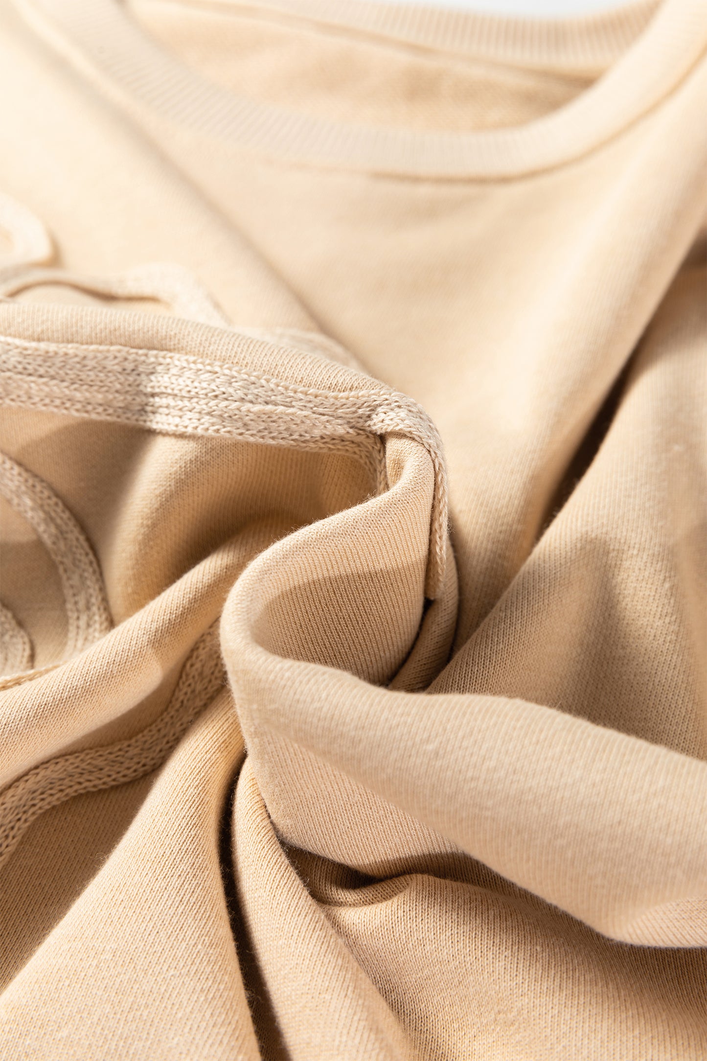 Parchment Embroidered Flower Pattern Drop Shoulder Sweatshirt-Tops/Sweatshirts & Hoodies-[Adult]-[Female]-2022 Online Blue Zone Planet