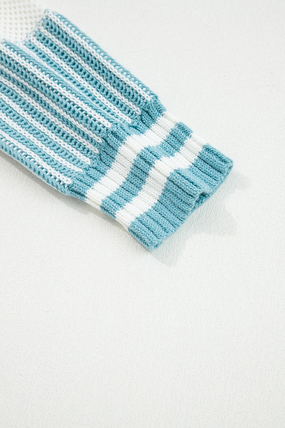 Brown Two Tone Striped Patchwork Drop Shoulder Loose Sweater-TOPS / DRESSES-[Adult]-[Female]-2022 Online Blue Zone Planet