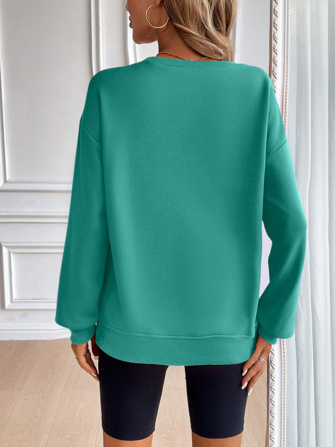 Ivy Lane Round Neck Long Sleeve Sweatshirt-TOPS / DRESSES-[Adult]-[Female]-2022 Online Blue Zone Planet