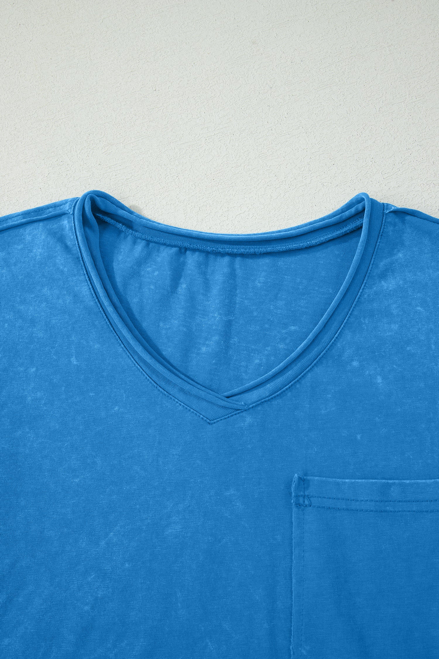 Blue Cotton Mineral Wash T Shirt-Tops/Tops & Tees-[Adult]-[Female]-2022 Online Blue Zone Planet