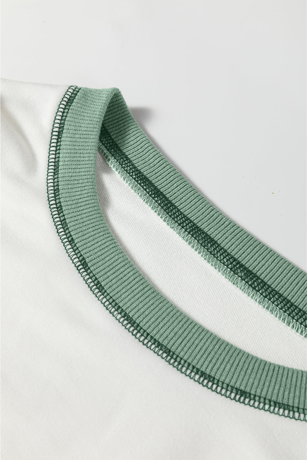 Green Stripe Colorblock Patchwork Contrast Stitching Oversize Sweatshirt-Tops/Sweatshirts & Hoodies-[Adult]-[Female]-2022 Online Blue Zone Planet