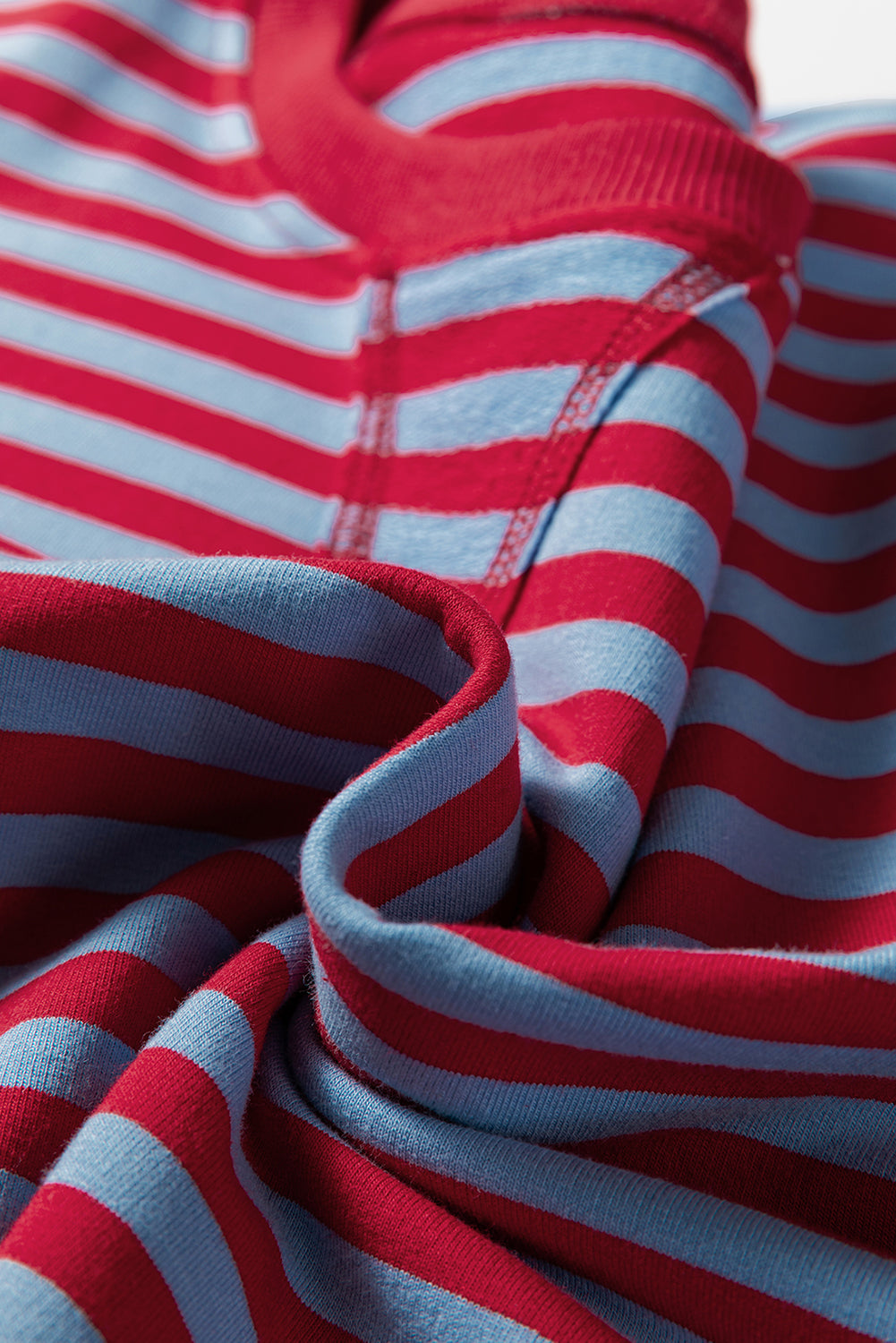 Red Stripe Exposed Seam Contrast Ribbed Trim Oversize Sweatshirt-Tops/Sweatshirts & Hoodies-[Adult]-[Female]-2022 Online Blue Zone Planet