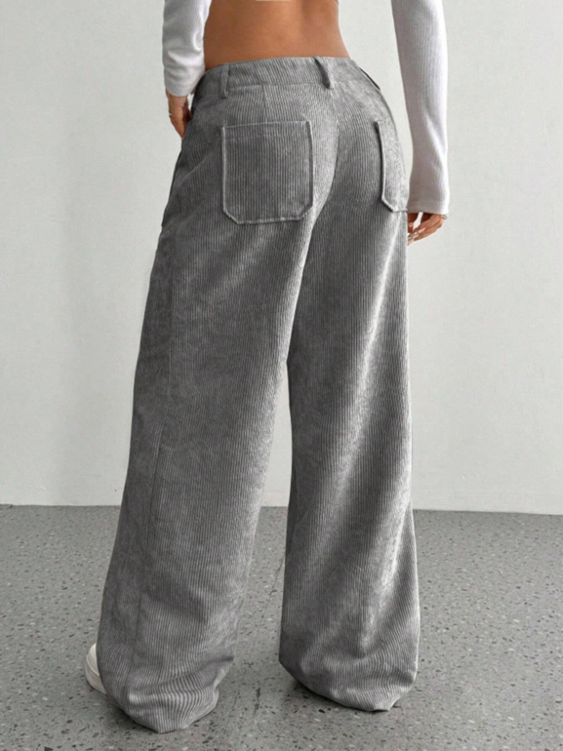 Wide Leg Pants with Pockets-BOTTOMS SIZES SMALL MEDIUM LARGE-[Adult]-[Female]-2022 Online Blue Zone Planet