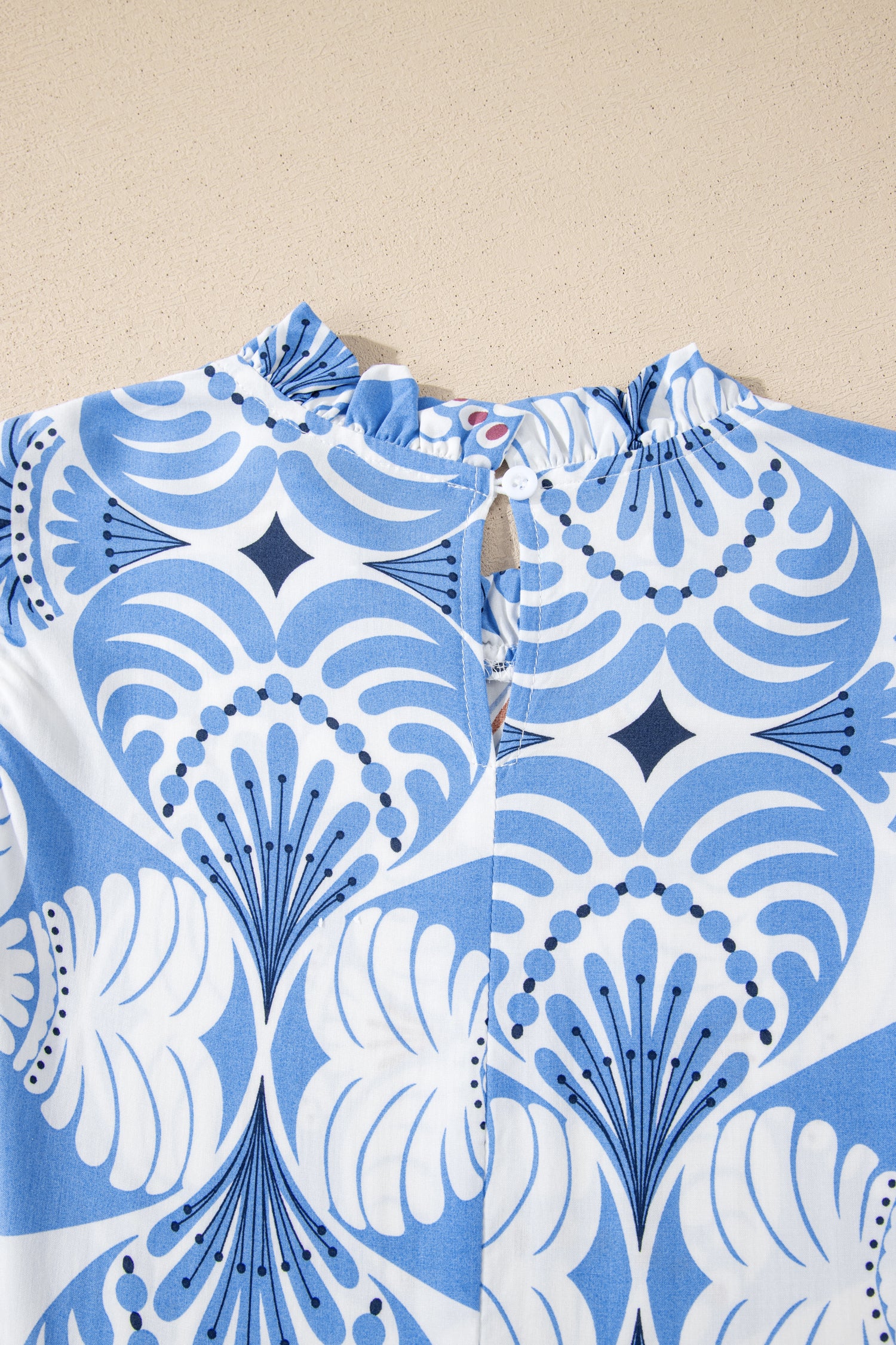 Sky Blue Tropical Botanic Print Flutter Sleeve Vacation Long Dress-TOPS / DRESSES-[Adult]-[Female]-2022 Online Blue Zone Planet