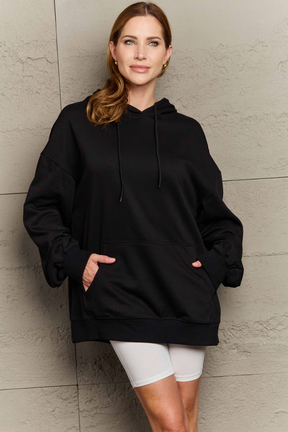 Full Size Drawstring Long Sleeve Hoodie-TOPS / DRESSES-[Adult]-[Female]-2022 Online Blue Zone Planet