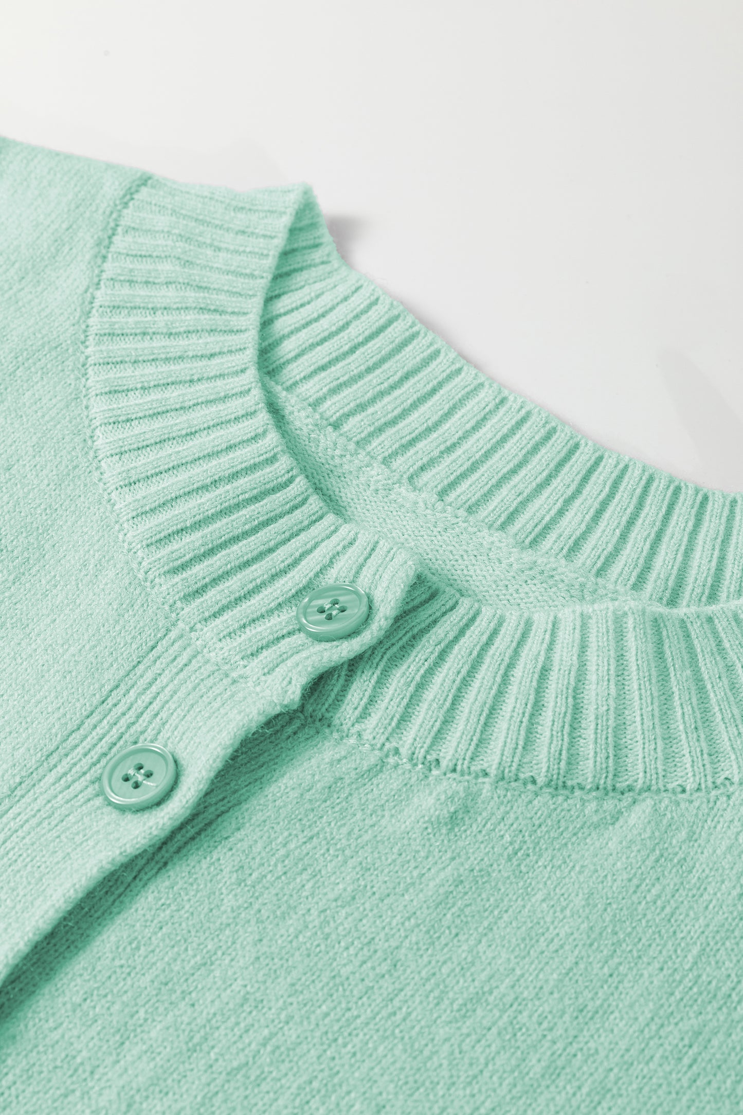 Peach Blossom 3/4 Sleeve Boxy Knit Button Down Sweater Cardigan-TOPS / DRESSES-[Adult]-[Female]-2022 Online Blue Zone Planet