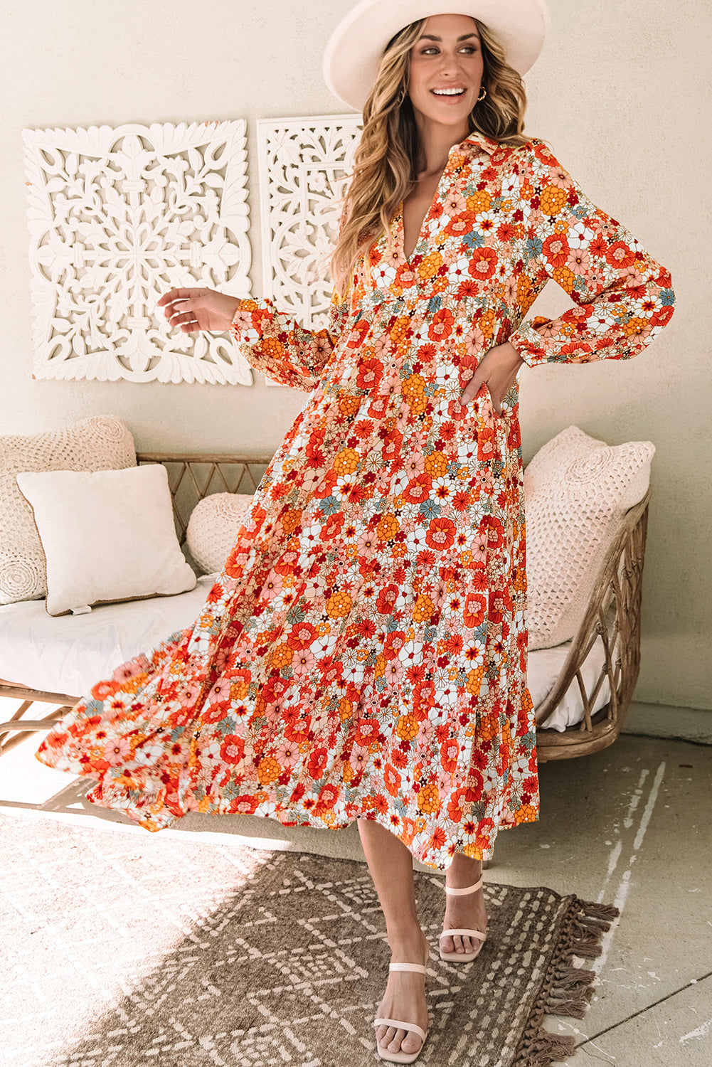 boho floral dress Blue Zone Planet