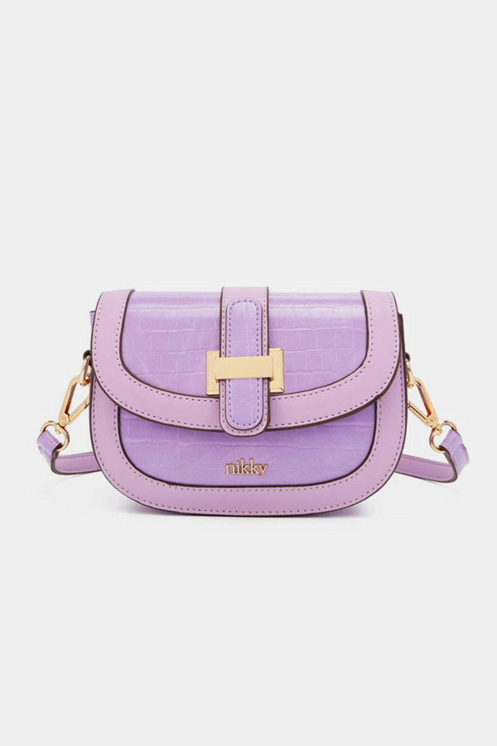 Blue Zone Planet | Nicole Lee USA Croc Embossed Crossbody Bag-TOPS / DRESSES-[Adult]-[Female]-Lavender-One Size-2022 Online Blue Zone Planet