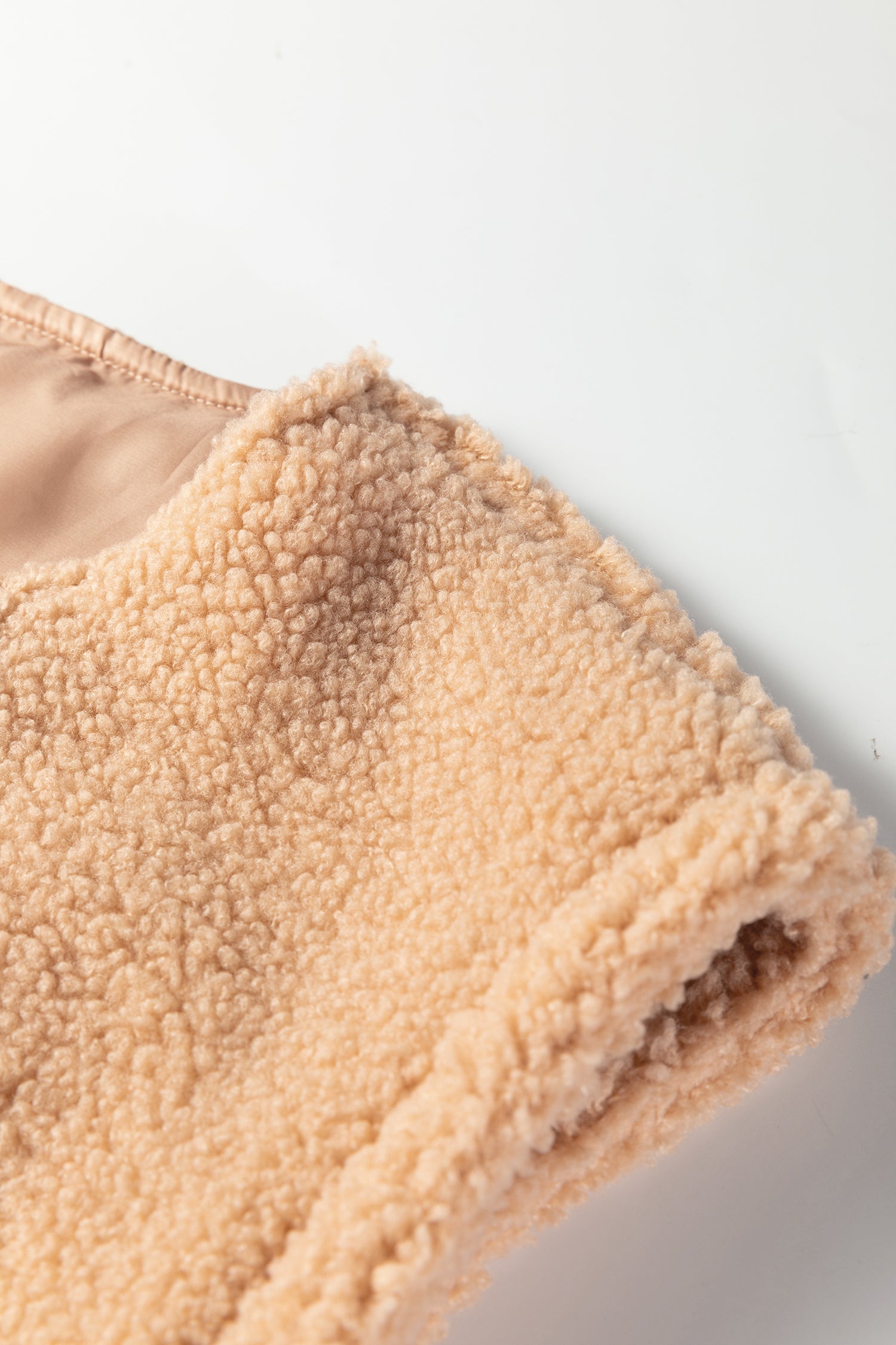 Light French Beige Big Button Accent Fuzzy Pocket Vest-TOPS / DRESSES-[Adult]-[Female]-2022 Online Blue Zone Planet