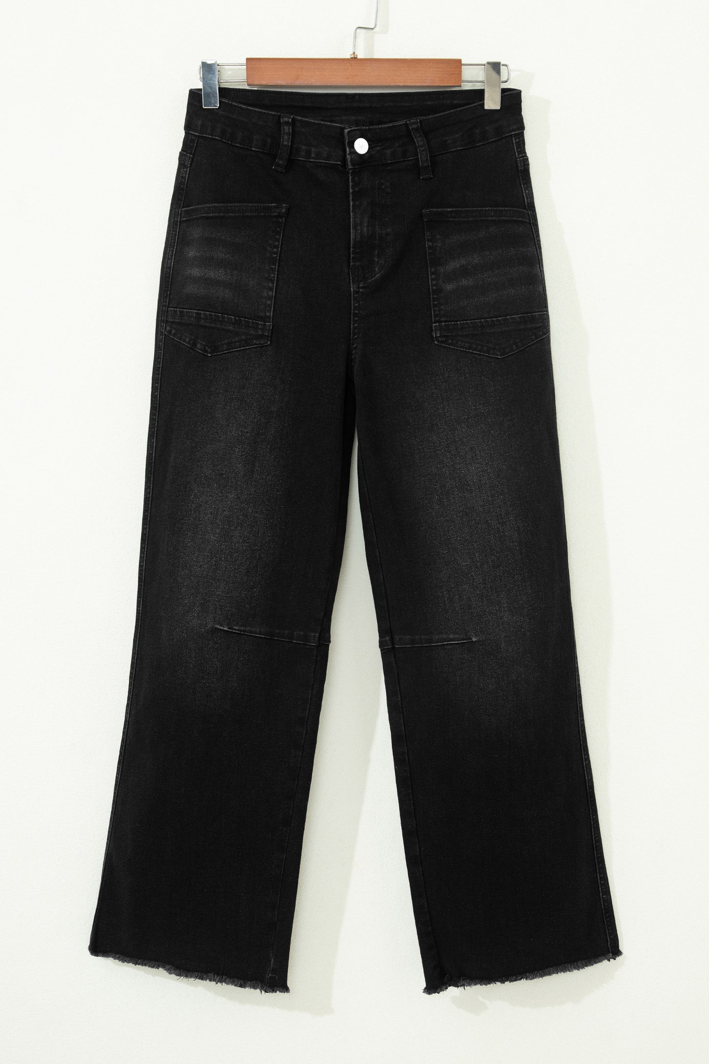 Beau Blue Frayed Cropped Straight Jeans-Bottoms/Jeans-[Adult]-[Female]-2022 Online Blue Zone Planet