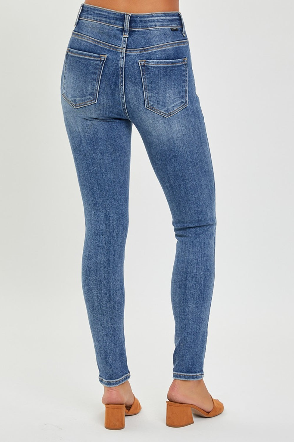 RISEN Full Size Mid Rise Ankle Skinny Jeans-BOTTOMS SIZES SMALL MEDIUM LARGE-[Adult]-[Female]-2022 Online Blue Zone Planet