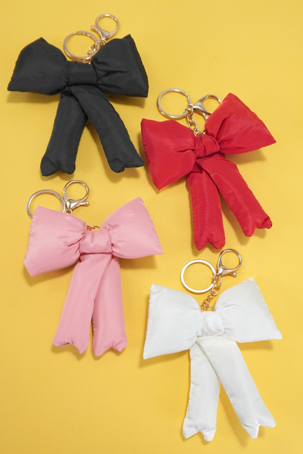 Blue Zone Planet | Pink Puff Bow Bag Charm Cute Keychain-Accessories & Jewelry-[Adult]-[Female]-Pink-ONE SIZE-2022 Online Blue Zone Planet