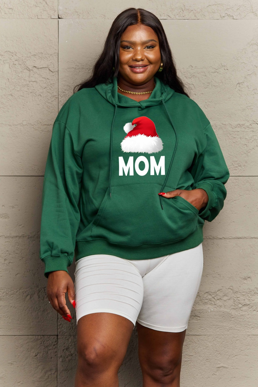 Simply Love Full Size MOM Graphic Hoodie-HOODIES-[Adult]-[Female]-2022 Online Blue Zone Planet