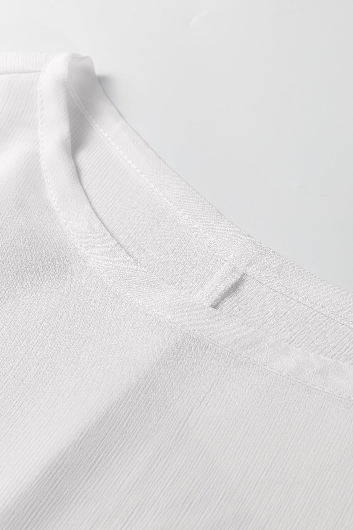 White Smocked Cuffs Semi Sheer Long Sleeve Dolman Blouse-Tops/Blouses & Shirts-[Adult]-[Female]-2022 Online Blue Zone Planet