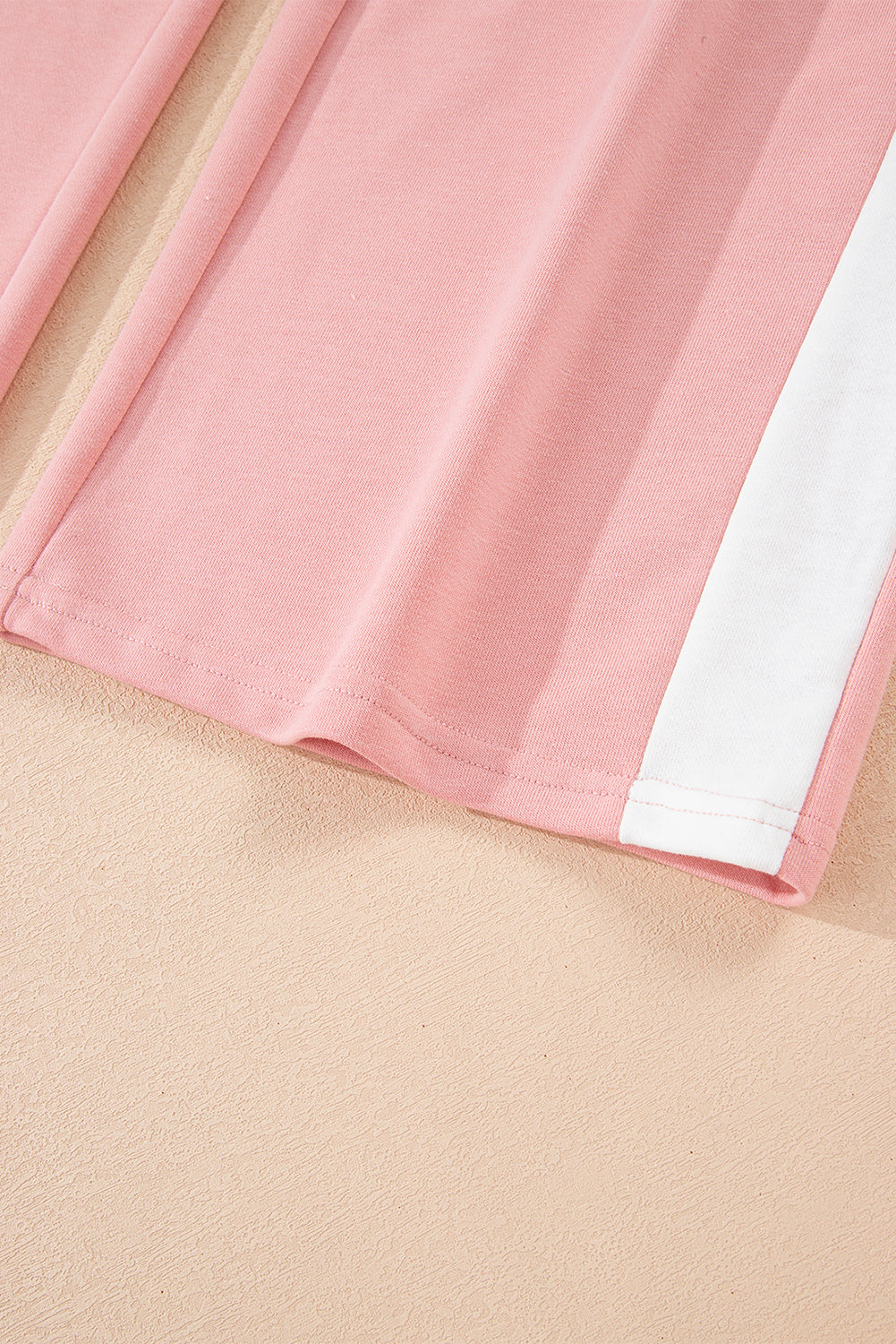 Chestnut 2pcs Color Block Pullover Loose Pant Set-Two Piece Sets/Pant Sets-[Adult]-[Female]-2022 Online Blue Zone Planet