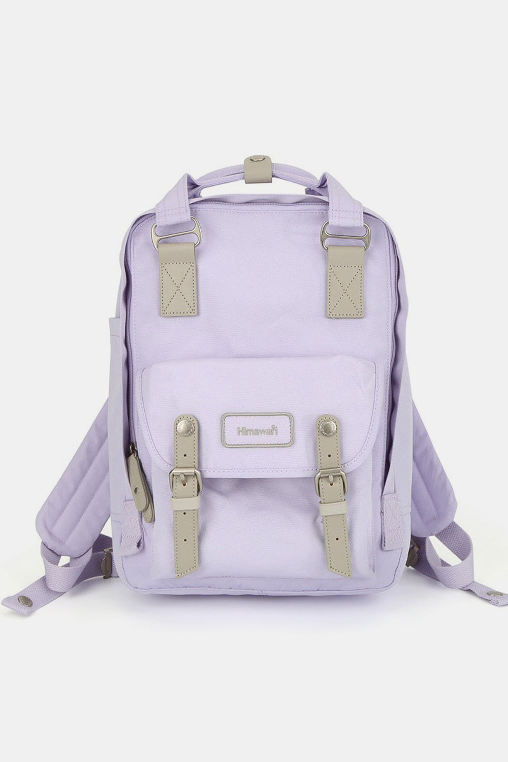 Himawari Contrast Water and Scratch-Resistant Nylon Backpack Bag-BACKPACKS-[Adult]-[Female]-Lavender-One Size-2022 Online Blue Zone Planet