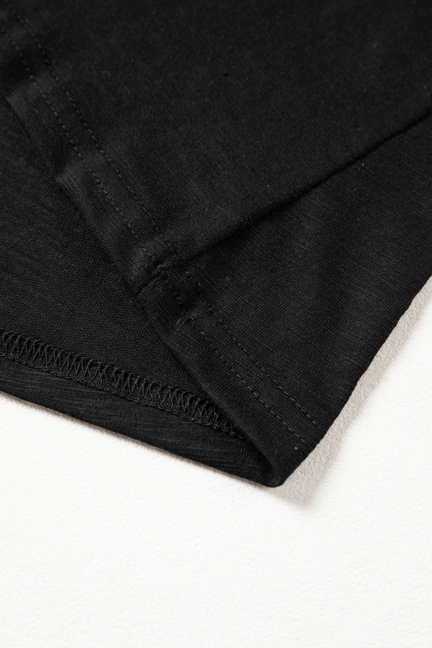 Black Cutout Embroidered Trim V Neck Cap Sleeve Tee-Tops/Tops & Tees-[Adult]-[Female]-2022 Online Blue Zone Planet