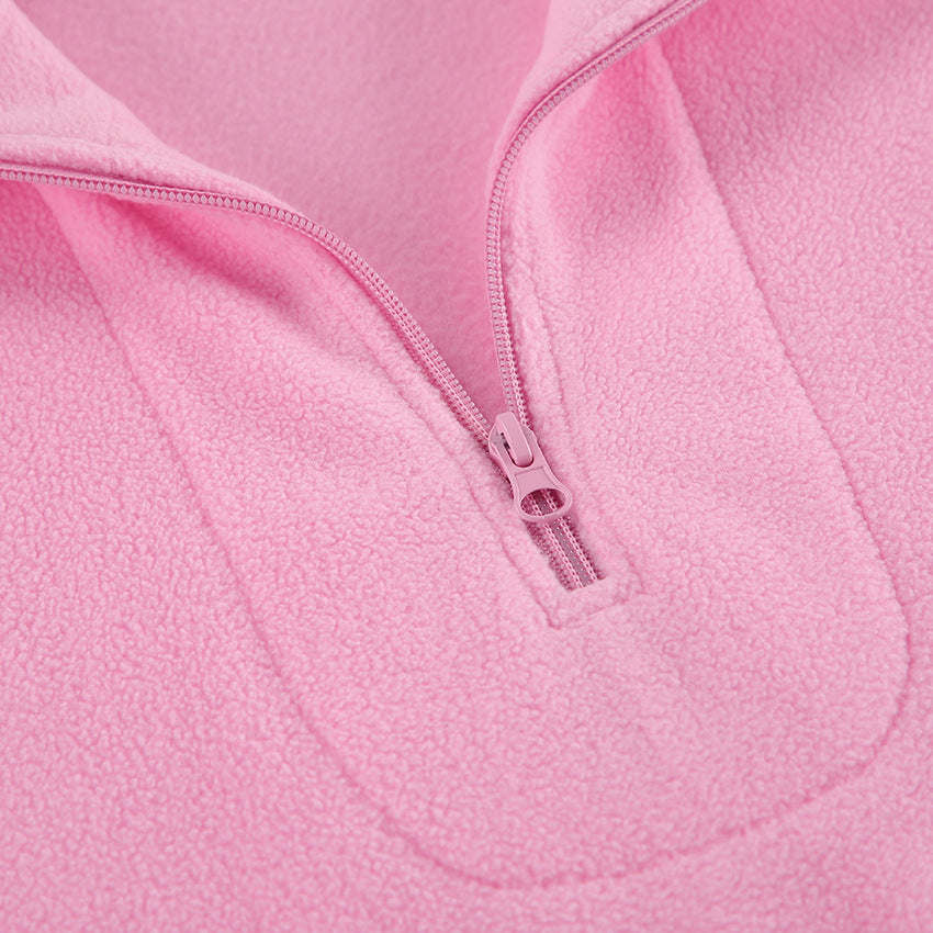Quarter Zip Long Sleeve Sweatshirt-TOPS / DRESSES-[Adult]-[Female]-2022 Online Blue Zone Planet
