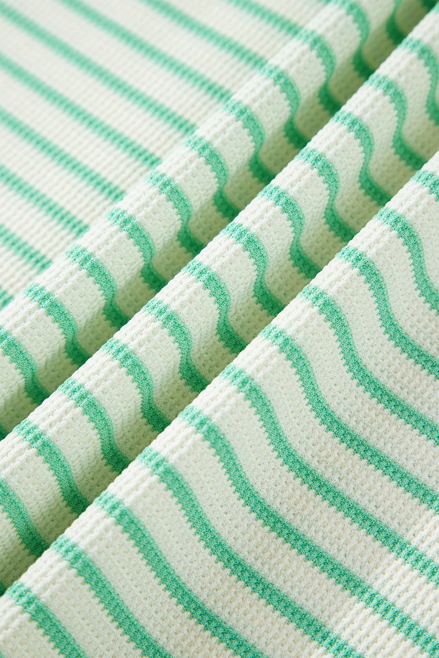 Green Stripe Colorblock Trim Round Neck Short Sleeve Tee-Tops/Tops & Tees-[Adult]-[Female]-2022 Online Blue Zone Planet