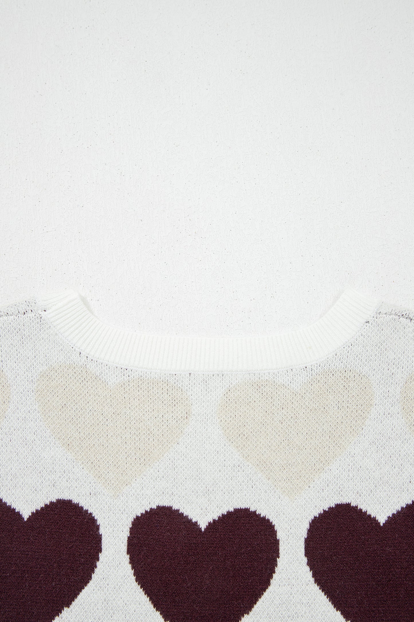 White Valentine Heart Short Sleeve Sweater-TOPS / DRESSES-[Adult]-[Female]-2022 Online Blue Zone Planet