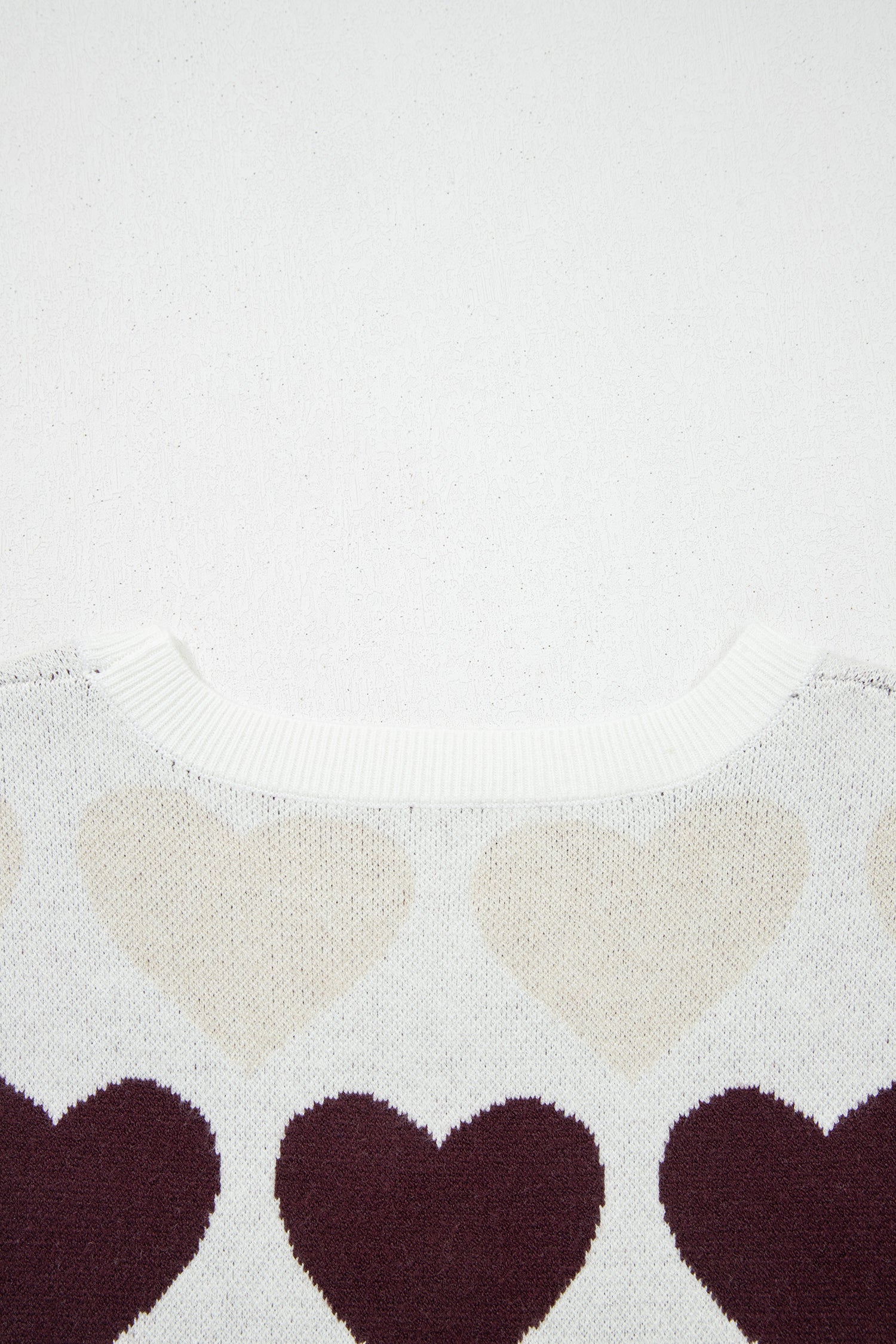 White Valentine Heart Short Sleeve Sweater-TOPS / DRESSES-[Adult]-[Female]-2022 Online Blue Zone Planet