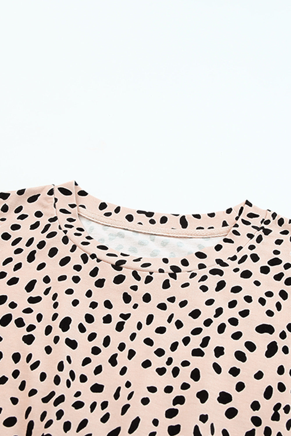 Leopard Print Short Sleeve Tunic T-shirt Dress Blue Zone Planet