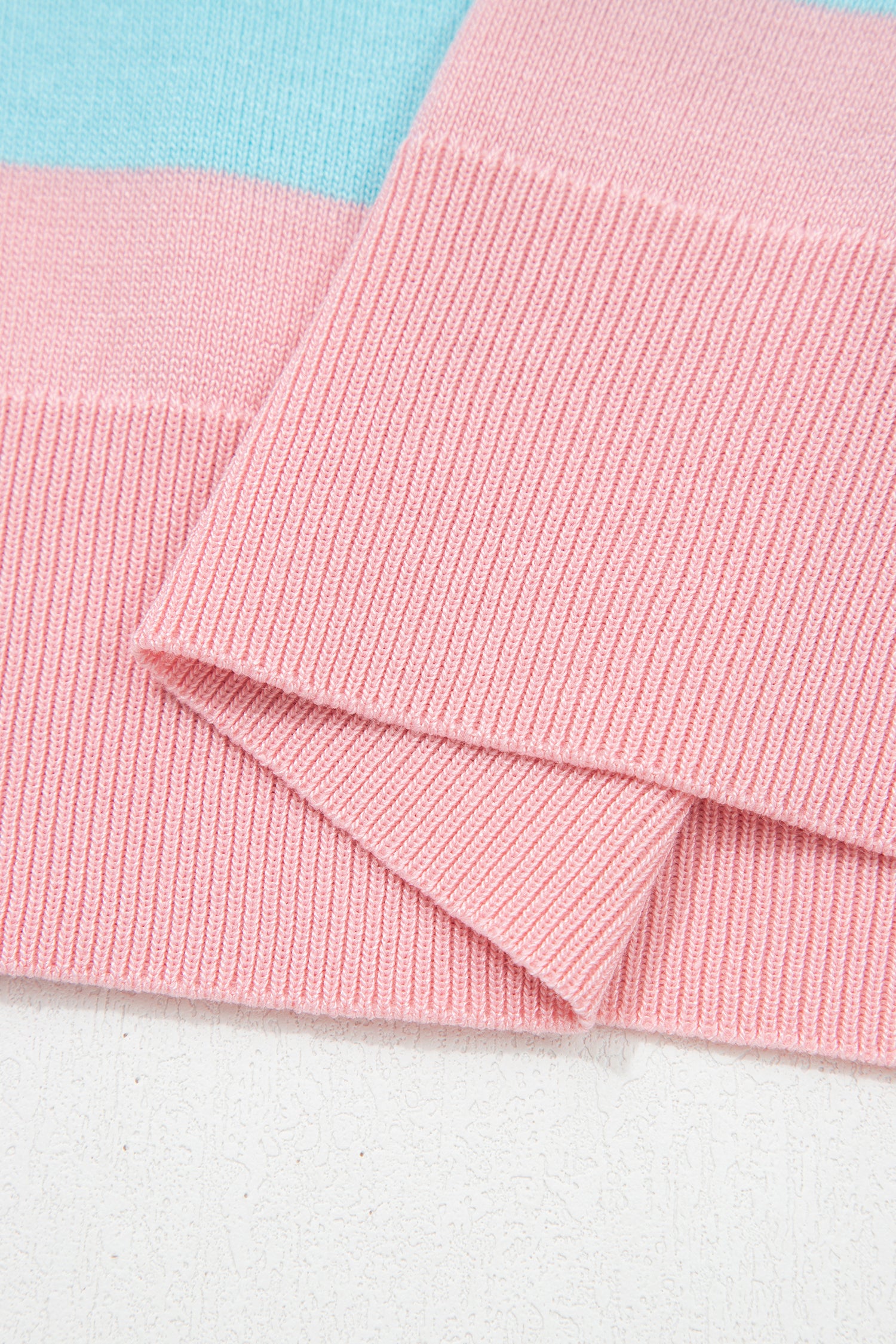 Black Stripe Colorblock Striped Knitted T Shirt-TOPS / DRESSES-[Adult]-[Female]-2022 Online Blue Zone Planet