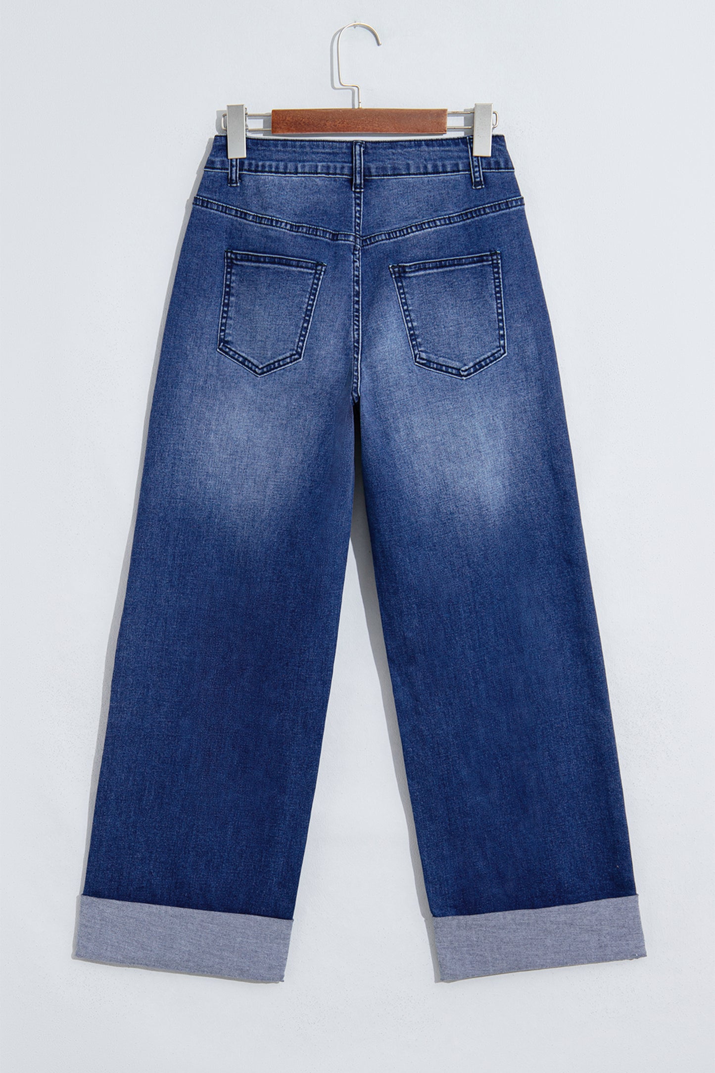 Black Studded Detail Straight Leg Casual Loose Jeans-Bottoms/Jeans-[Adult]-[Female]-2022 Online Blue Zone Planet
