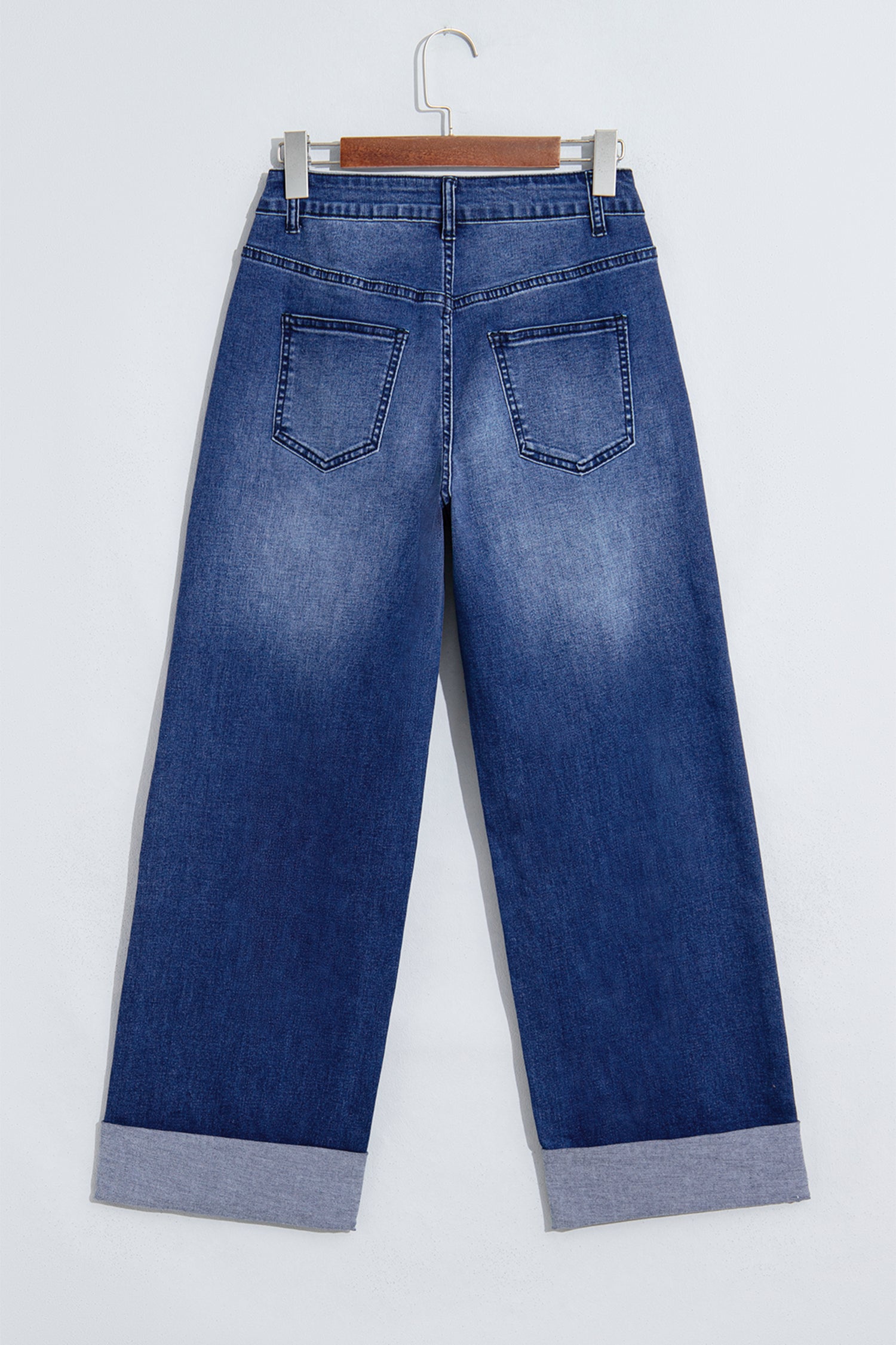 Black Studded Detail Straight Leg Casual Loose Jeans-Bottoms/Jeans-[Adult]-[Female]-2022 Online Blue Zone Planet