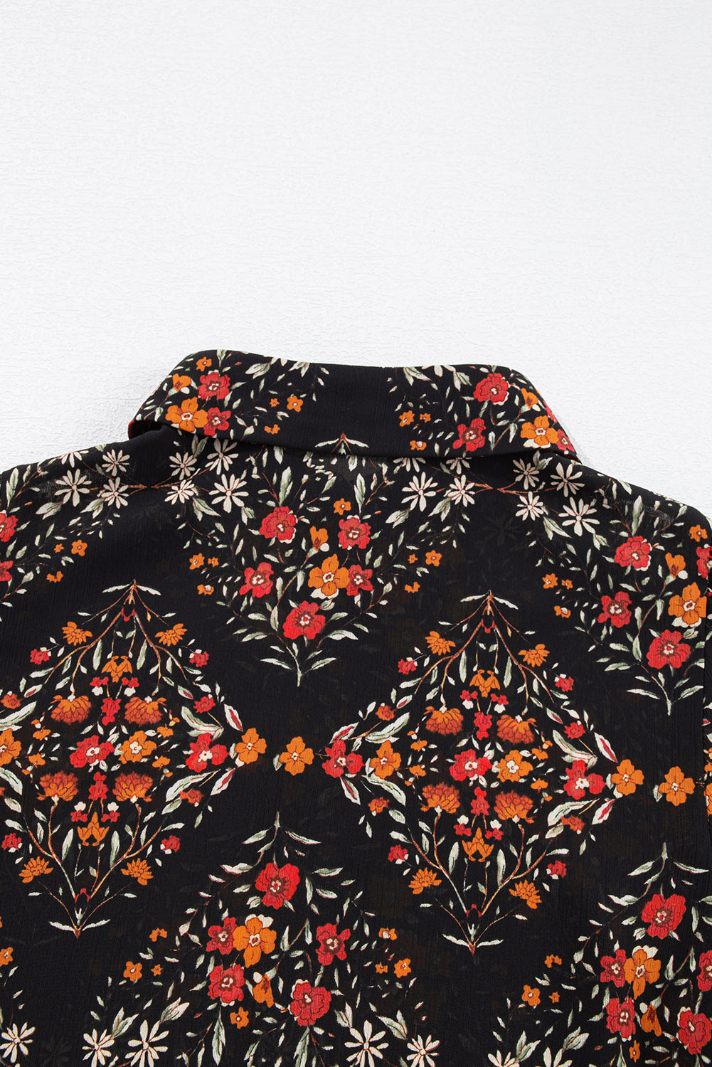 Black Strawberry Aesthetic Floral Puff Sleeve Shirt-Tops/Blouses & Shirts-[Adult]-[Female]-2022 Online Blue Zone Planet