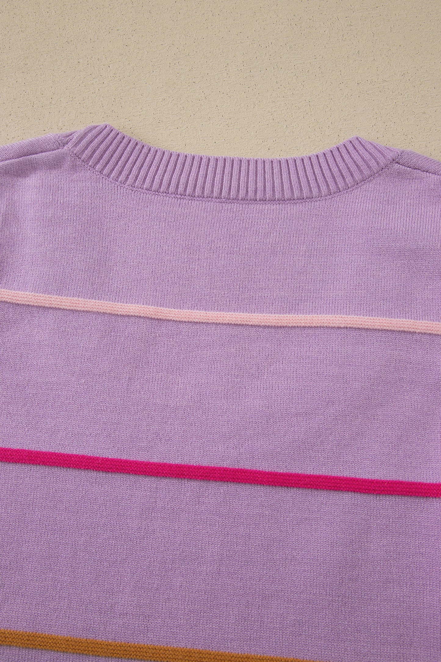 Sky Blue Stripe Round Neck Knitted Sweater Tank-TOPS / DRESSES-[Adult]-[Female]-2022 Online Blue Zone Planet