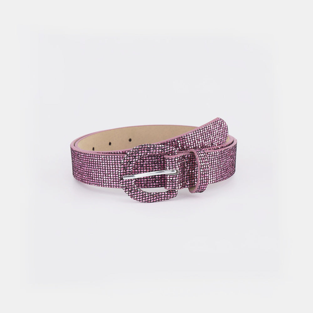 Sequin PU Leather Belt-BELTS-[Adult]-[Female]-Moonlit Mauve-S-2022 Online Blue Zone Planet