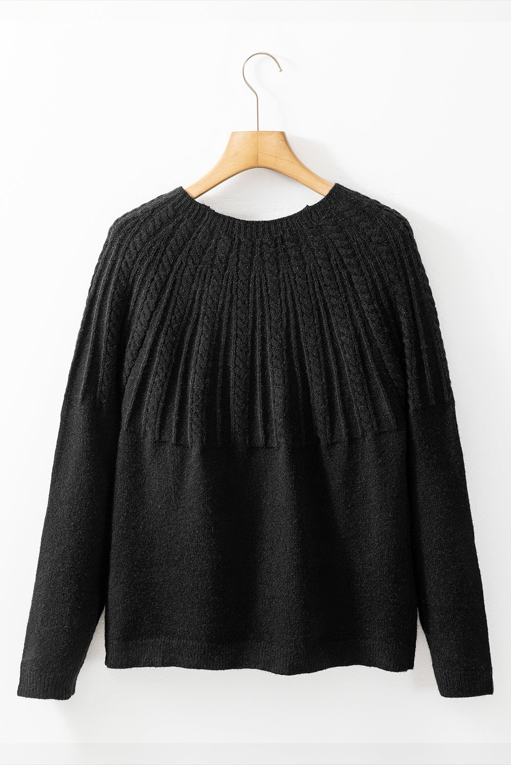 Black Solid Color Textured Detail Button Down Long Sleeve Sweater Cardigan-TOPS / DRESSES-[Adult]-[Female]-2022 Online Blue Zone Planet
