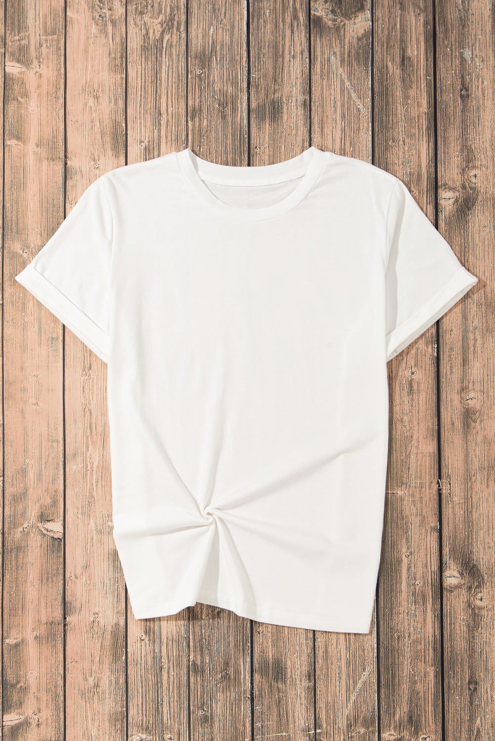 Bright Green Casual Plain Crew Neck Tee-Tops/Tops & Tees-[Adult]-[Female]-2022 Online Blue Zone Planet