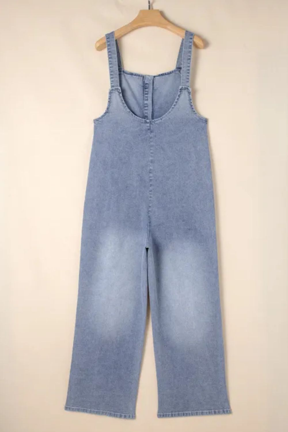 Blue Zone Planet | Wide Strap Denim Overalls with Pockets-TOPS / DRESSES-[Adult]-[Female]-2022 Online Blue Zone Planet