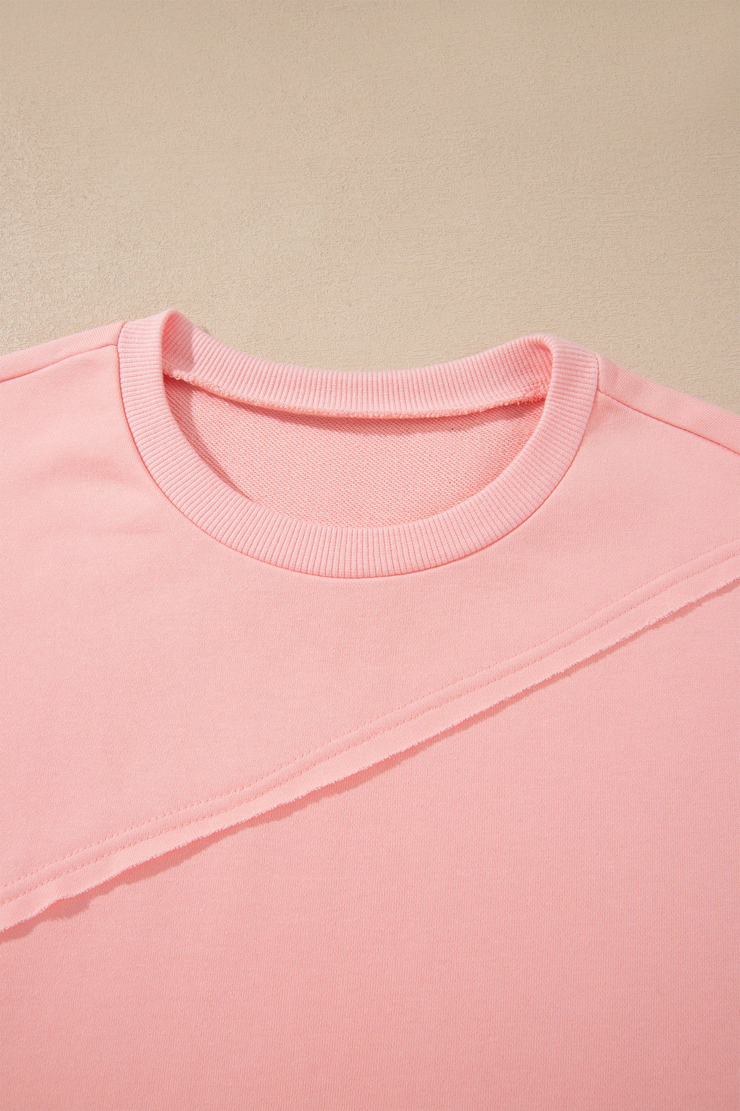 Pink Colorblock Striped Patchwork Long Sleeve Round Neck Blouse-Tops/Long Sleeve Tops-[Adult]-[Female]-2022 Online Blue Zone Planet