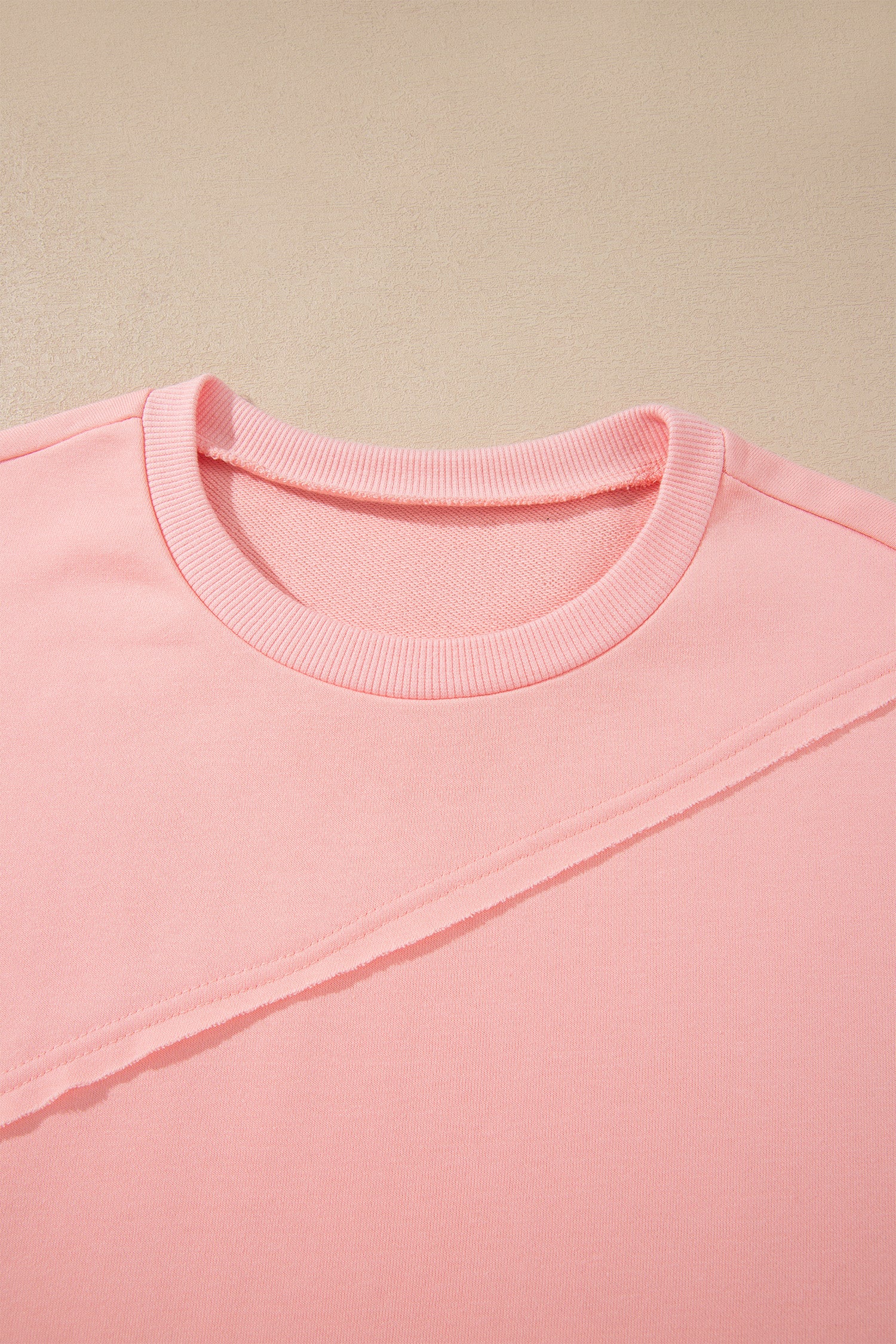 Pink Colorblock Striped Patchwork Long Sleeve Round Neck Blouse-Tops/Long Sleeve Tops-[Adult]-[Female]-2022 Online Blue Zone Planet