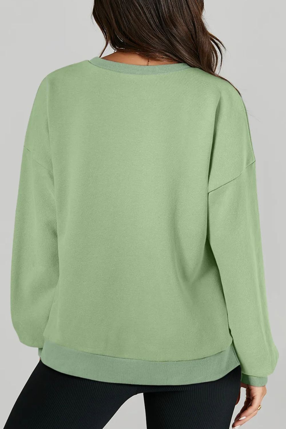 Round Neck Long Sleeve Sweatshirt-TOPS / DRESSES-[Adult]-[Female]-2022 Online Blue Zone Planet