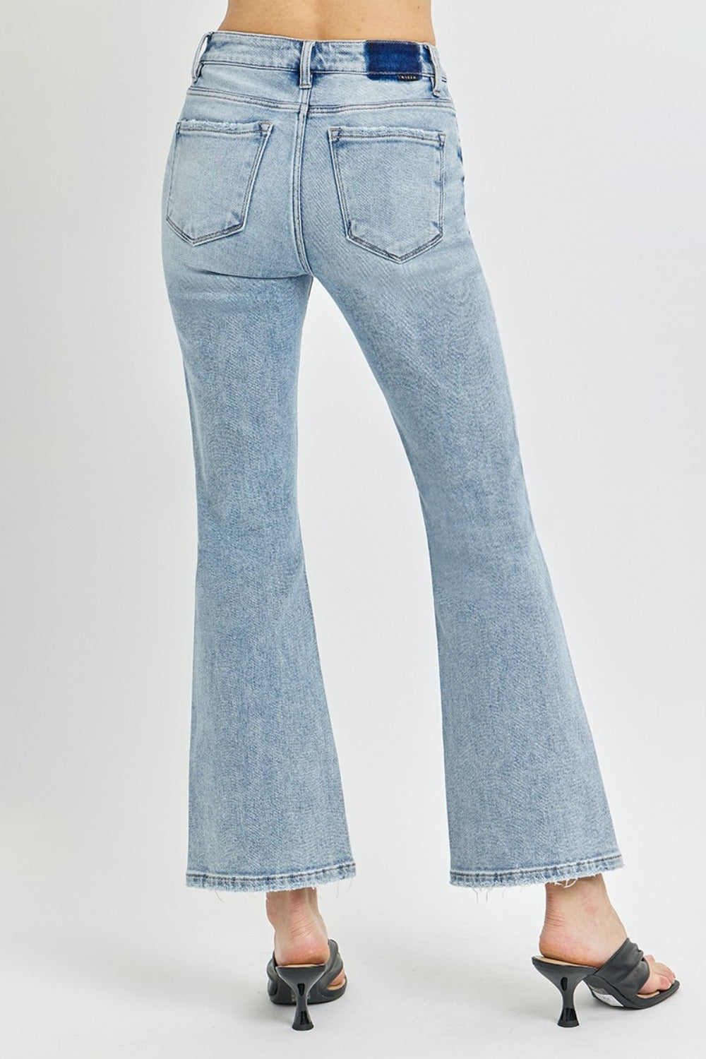 RISEN Full Size High Rise Ankle Flare Jeans-[Adult]-[Female]-2022 Online Blue Zone Planet